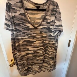 torrid Black & Heather Gray V-Neck Tee
